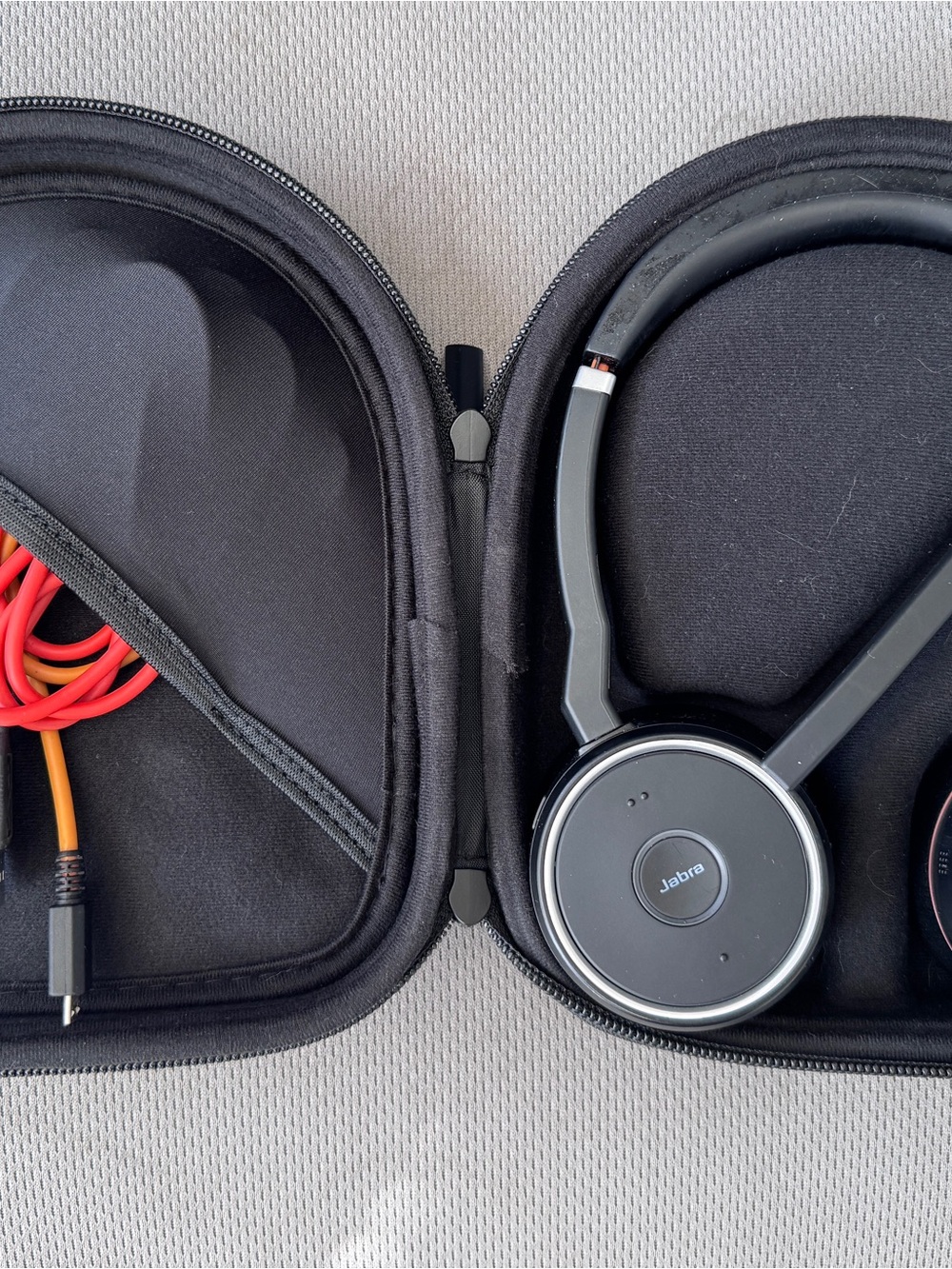 Jabra Evolve BT Bluetooth NC Noise-Cancelling On-Ear Headset with Case